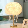 Feather table lamp bedroom living room light luxury ins warm romantic simple wedding room feeling popular creative bedside lamp