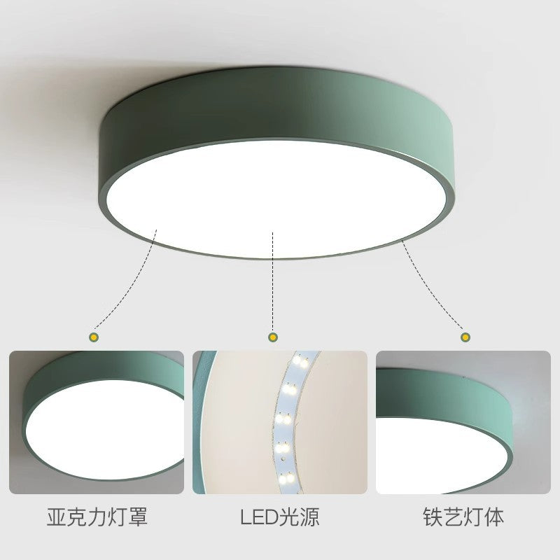 Nordic bedroom led ceiling light - minimalist new design, round, energy-saving, for hallway, entryway, living room, study, and balcony