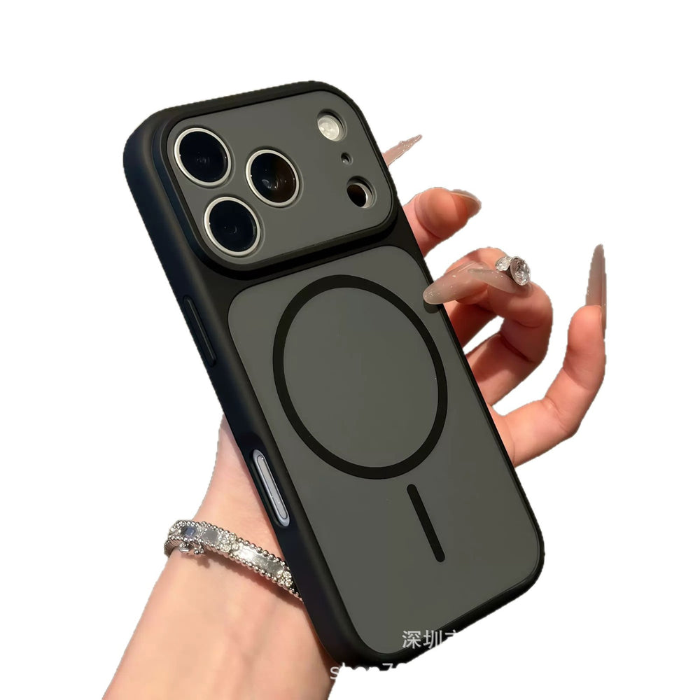New two-color instant color shield skin-feeling magnetic suction suitable for iphone17pro mobile phone case apple 16/15 protective cover