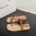 2026 new collection thong sandals - women's summer outdoor wear, trendy flat roman sandals, one-strap flip-flops