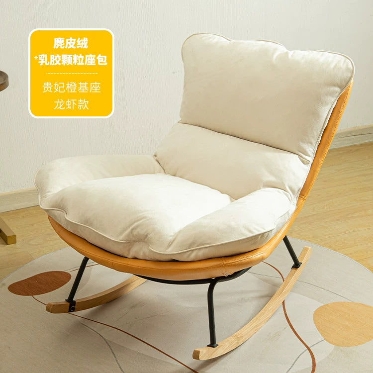 Lazy sofa single balcony lounge chair for homecasual living room accessible luxury leisure chair popular adult nap rocking chair