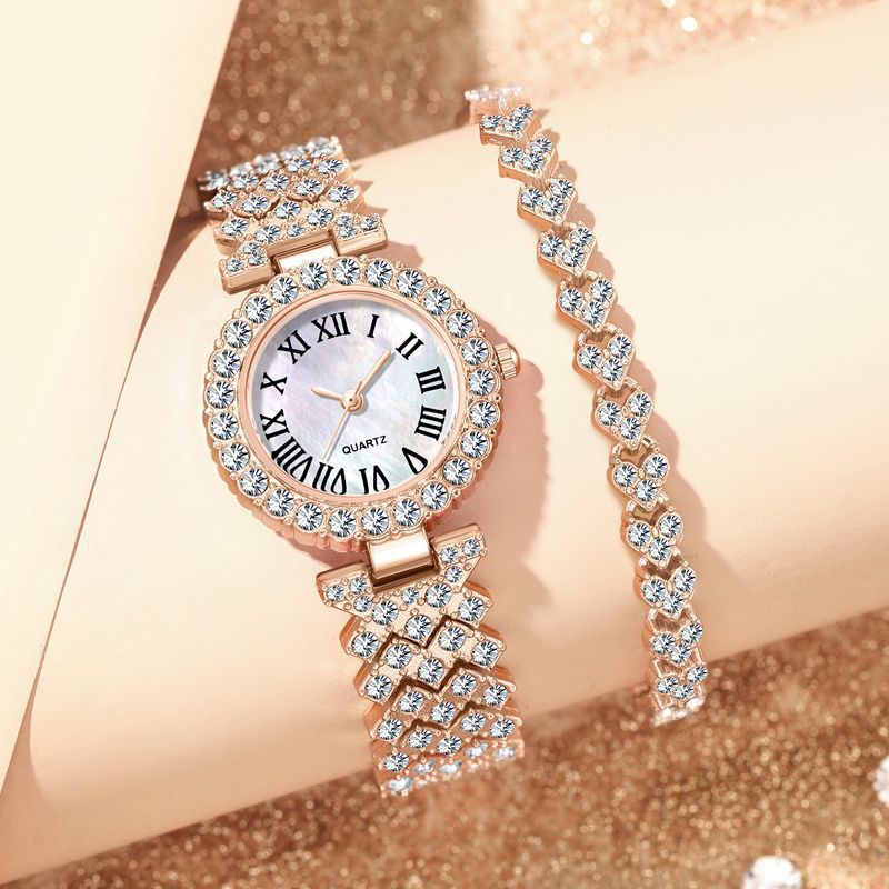 Hot-selling aliexpress fashion diamond-studded women's watch, roman numeral quartz bracelet watch - wholesale direct from manufacturer