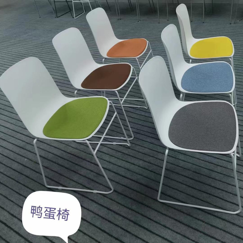 Conference training chair - nordic style, armless, modern minimalist design for office, reception, negotiation, and training