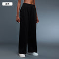 Women's fleece-lined casual pants for autumn and winter - warm, windproof, jogger style, loose fit, straight leg, slimming, athletic long pants d25158