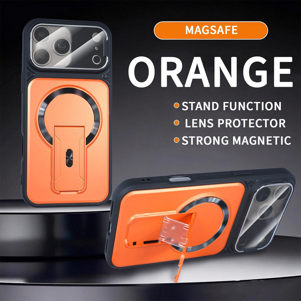 Pindun multi-functional suitable for iphone17 mobile phone case new magnetic invisible folding stand apple 16promax