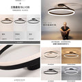 Modern minimalist slanted ring restaurant pendant light, minimalist black ring nordic bar bedroom eye-caring lighting fixture wholesale