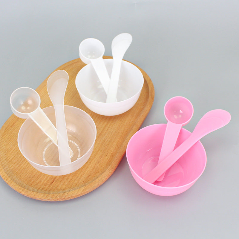 Zhiwei beauty salon spa tools three-piece set mask bowl stick spoon suit 10g measuring spoon plastic bowl stirring stick