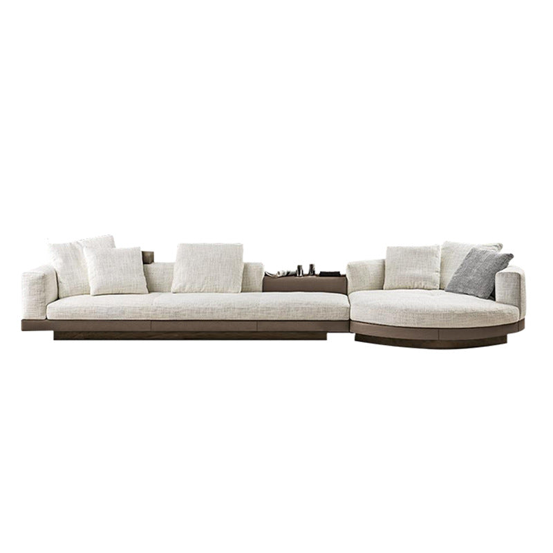 Italian minimalist living room sofa combination villa furniture classy large flat layeraccessible luxury fabric corner sofa suit
