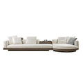 Italian minimalist living room sofa combination villa furniture classy large flat layeraccessible luxury fabric corner sofa suit