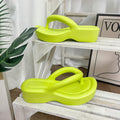 Eva thick-soled flip-flops for women, 2025 summer solid color fashion outdoor wear, "stomping on shit" comfort, casual beach sandals