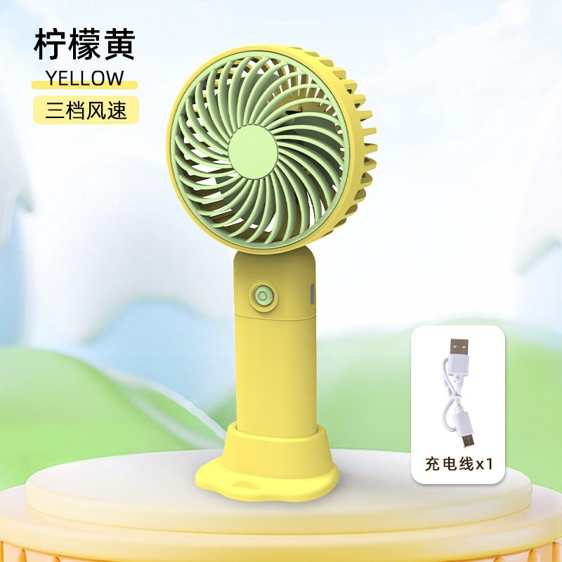 Handheld mini fan - portable, rechargeable, usb powered, silent desktop fan for office, student dorm, and travel
