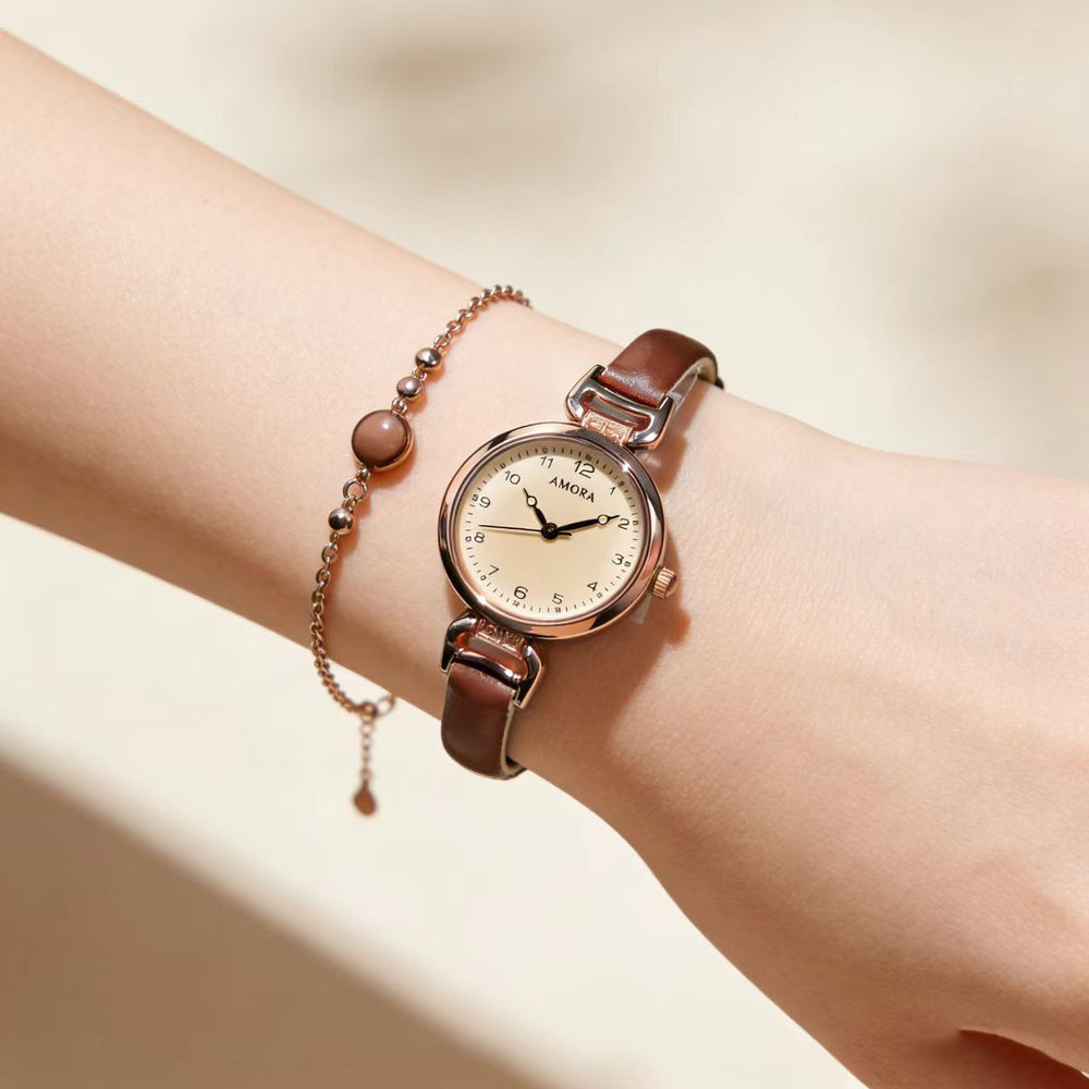 Women's watch - student style, unique design, instagrammable, preppy, retro, exquisite, compact, versatile quartz watch - dropshipping available