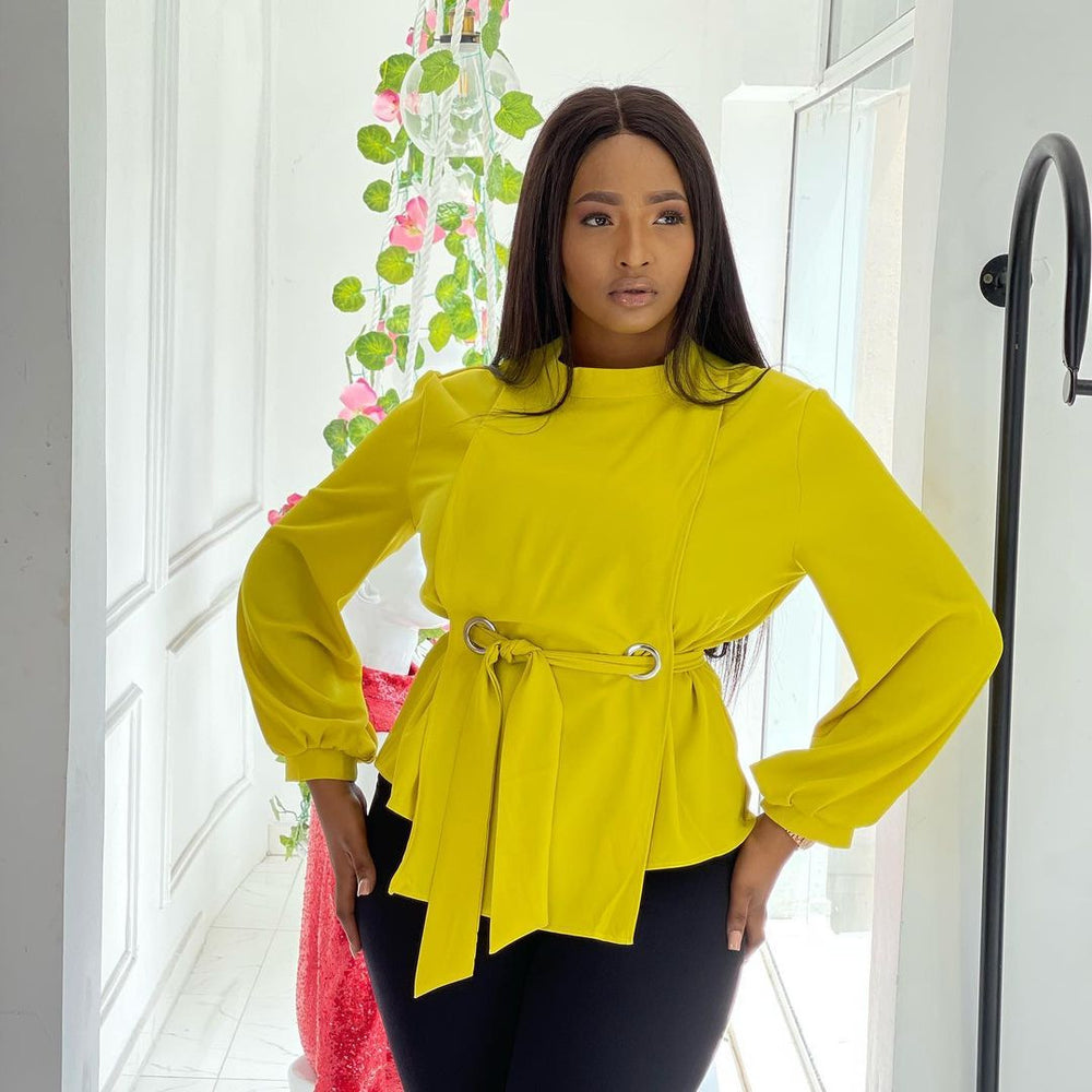 supply of african fashion pullover turtleneck long sleeves waist slimming look chiffon breathable women's clothing easiest for matchtops on sale