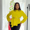 supply of african fashion pullover turtleneck long sleeves waist slimming look chiffon breathable women's clothing easiest for matchtops on sale