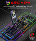 Miwolf t806 metal iron plate mechanical feel gaming keyboard and mouse combo - wired, rgb backlit, floating keycaps