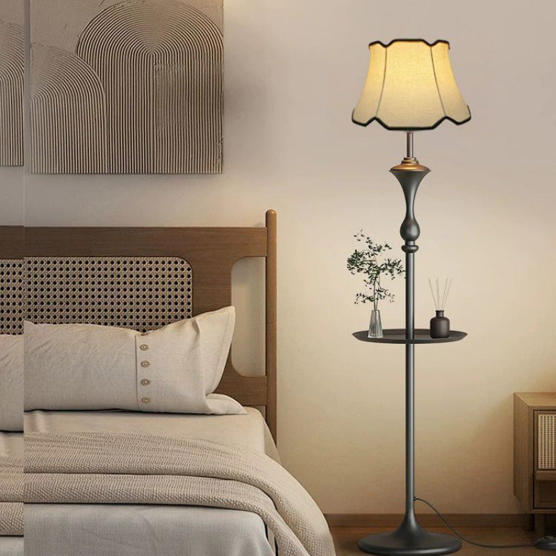American retro coffee table floor lamp living room sofa bedroom study round table storage medieval eye protection atmosphere fabric lamp
