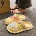Summer clogs for women, high-end 2024 new style, cute beach sandals for outdoor wear, non-slip flat sandals