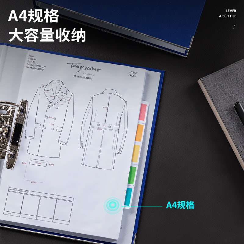 Deli Quick Fishing Clip 2 Inch 3 Inch Cardboard Folder A4 Paper Folder 2 Hole Folder D Type Folder Stationery Wholesale