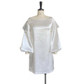 D3075 independent station  cross-border spring/summer new arrival solid color puff sleeve loose casual plus size european and american style dress