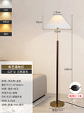 Modern minimalist floor lamp - stylish decorative lighting for living room, sofa side, study, bedroom, and bedside. fabric lampshade, upright design