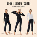 Long sleeves tight-fitting fitness clothes casual running zipper slimming look yoga clothes women's v-neck sports topsoutwear fitness clothes
