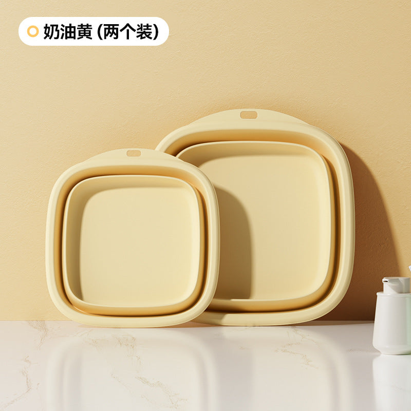 For homefoldable washbasin portable bathroom dormitory washing clothes washbasin multifunctional easy storage plastic basin