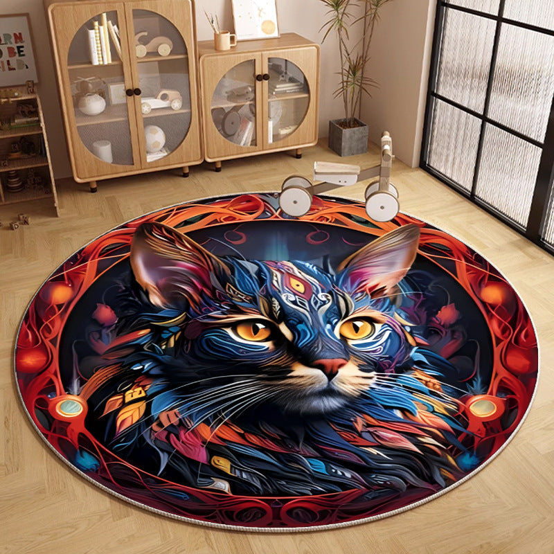 cat round carpet living room sofa coffee table floor mat hanging basket rocking chair foot pad bedroom bedside blanket