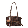 2025 new autumn/winter women's retro leopard print handbag - versatile shoulder bag, light luxury texture, perfect for work and commuting