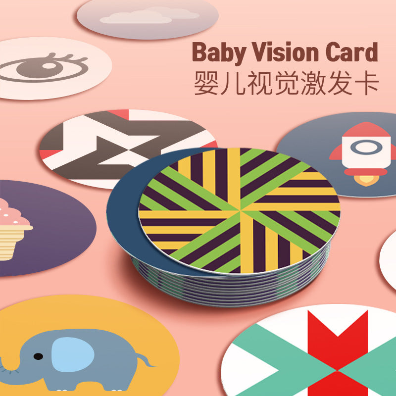 Infant early education educational newborn black and white card color cognition visual stimulation flash card cognition card children's toys