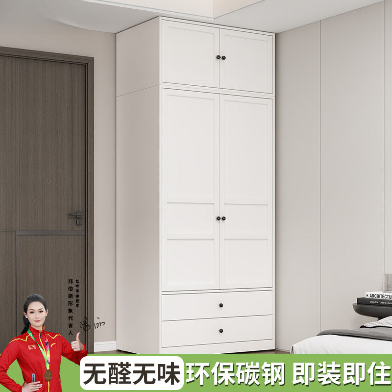 Bangbos all-steel combination wardrobe double door formaldehyde-free bedroom two-door double-door iron wardrobe for home