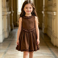 Export style girldress british style vest dress vacation little girl princess dress summer wear in stock wholesale