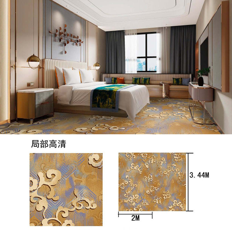 Hotel, guesthouse, b&b room corridor carpet, nylon b1 grade fireproof, full coverage, thickened, soundproof bedroom bedside rug