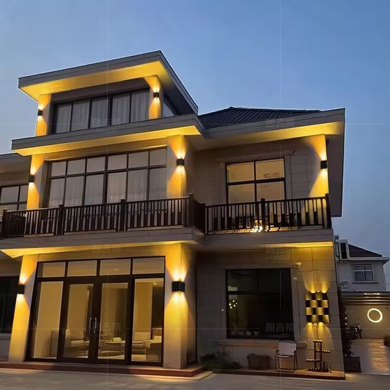 Wall washer outdoor waterproof courtyard wall lamp solar garden wall lamp villa exterior wall fence outdoor corner lamp