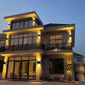 Wall washer outdoor waterproof courtyard wall lamp solar garden wall lamp villa exterior wall fence outdoor corner lamp