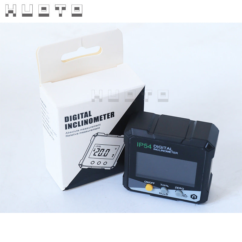 HUOTO Digital Display Inclination Box, Protractor Digital Display Inclination Meter Inclination Box, Angle Meter, Slope Meter, Level Meter