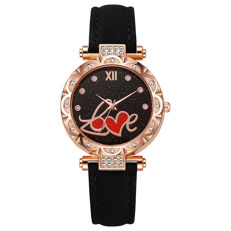 New arrival diamond-encrusted fashioncasual belt watch women's casual student quartz women's watch manufacturer wholesale watch
