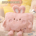 Gb standard rechargeable electric hot water bottle - cute cartoon plush hand warmer for winter - dual hand insert, detachable and washable