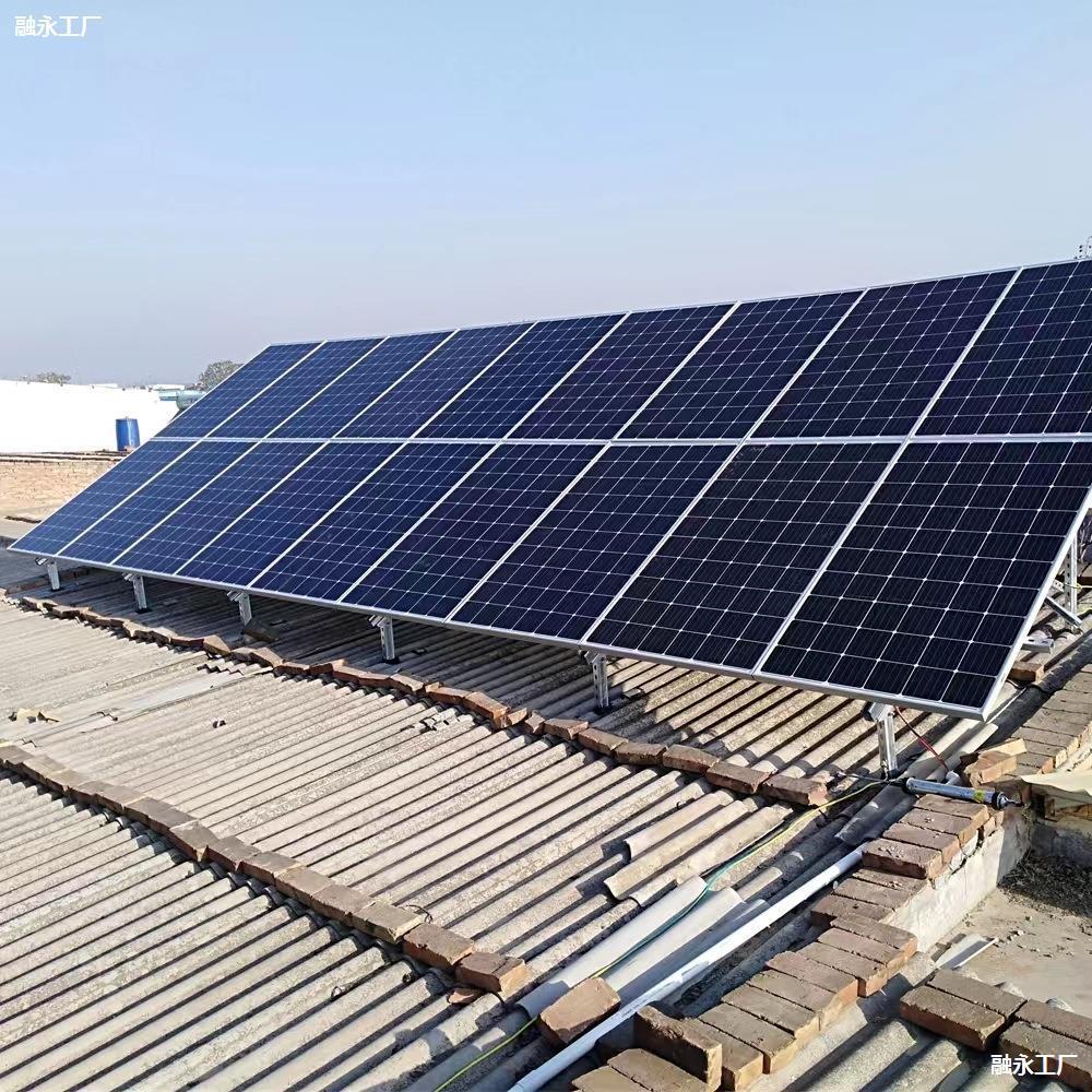Photovoltaic (pv) panel rooftop outdoor complete solar power generation system - solar panels for home off-grid solar energy