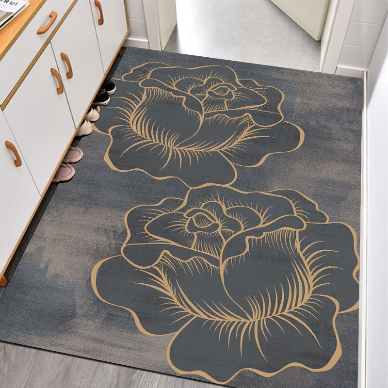 new arrival entrance door mat bathroom absorbent non-slip floor mat diatom mud cuttable carpet entrance door mat