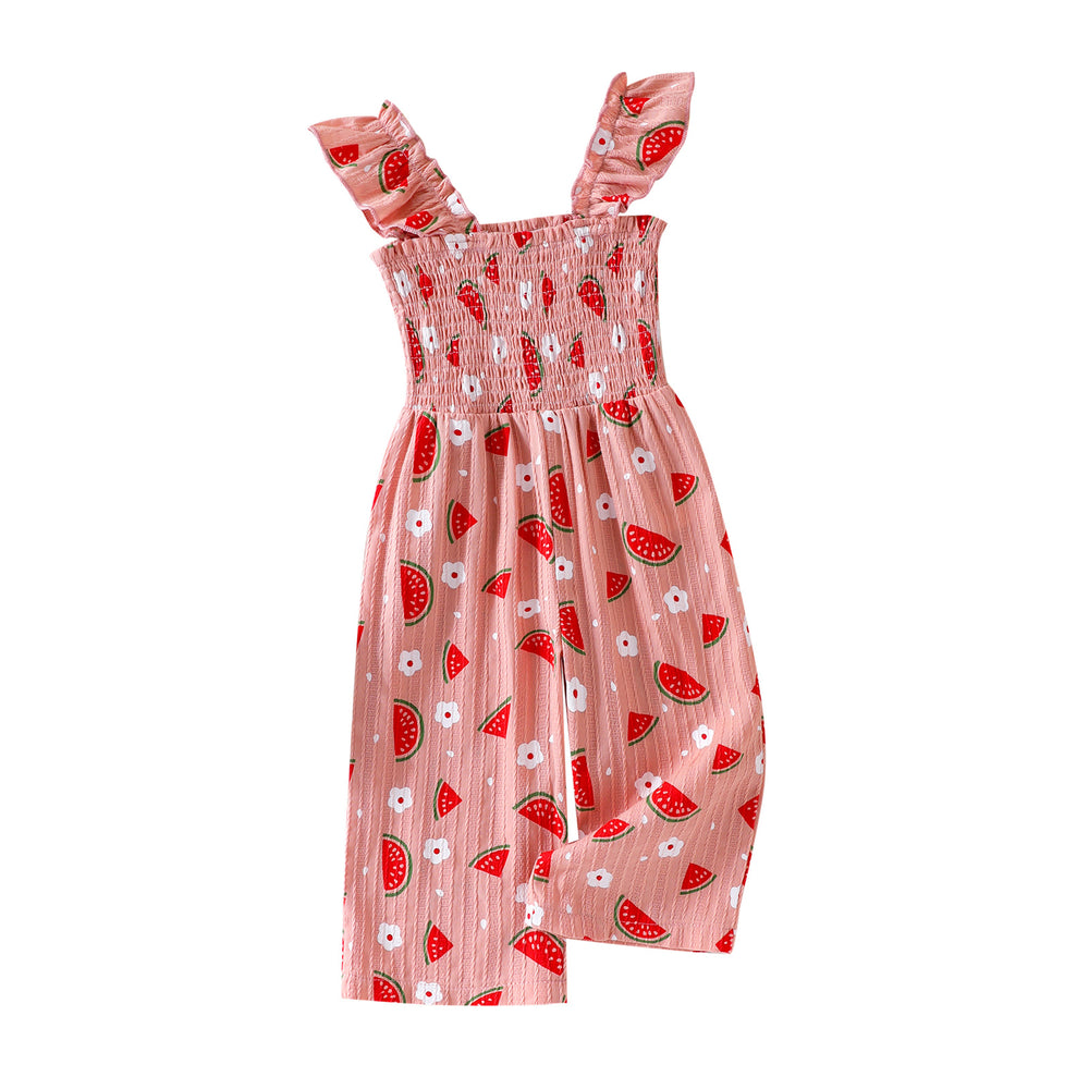 Kids clothing  cross-border new arrivalfashionspring & fallgirl pink suspender one-piece pants