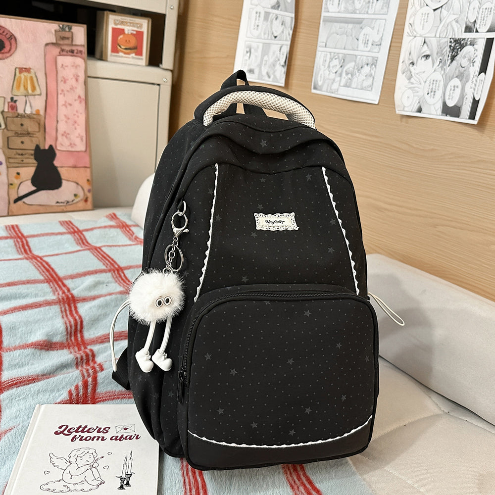 Starry backpack - trendy, high-capacity backpack for middle and high school girls, perfect for tutoring, casual travel, and ins style