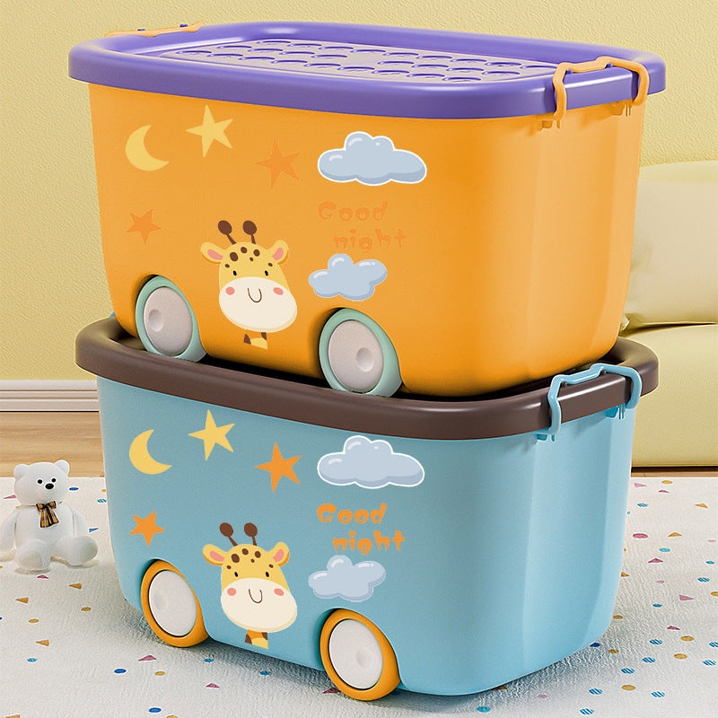 Large capacity kids' clothing storage bin - extra large organizer for baby toys, dolls, books, and more