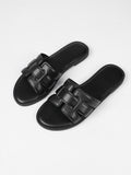 Plus size women's slides for cross-border e-commerce: versatile summer flat sandals, perfect for beach vacations and stylish beachwear