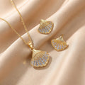 Popular copper inlaid zirconium shell necklace popular among netizens, accessible luxury niche women's versatile elegant summer non-fading clavicle chain jewelry