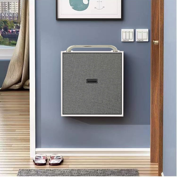 Folding shoe changing stool with soft bag, wall-mounted ultra-thin wall-mounted chair, invisible stool at the door, wall-mounted hidden stool