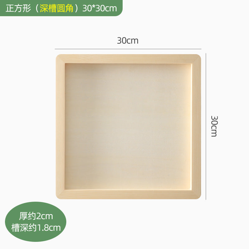 Solid wood clay picture frame mounted wood clay photo frame handmade DIY material wood frame colored clay works display empty frame