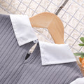new arrival female youthlong sleeves lapel pit strip patchworkfake two-piece elegantdress