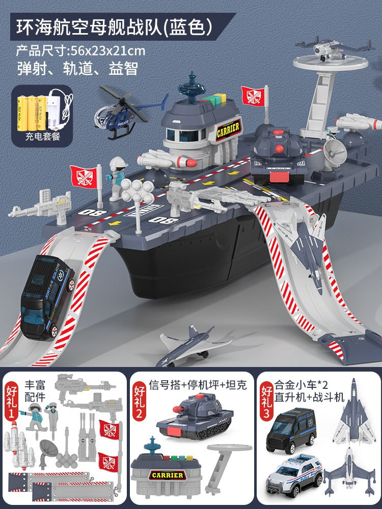 Aircraft carrier model - realistic assembly kit - military ship, boat, car - educational toy - gift for boys ages 3-6