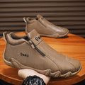 2026 new spring men's leather mid-cut casual slip-on shoes - wholesale, waterproof, comfortable, and versatile work shoes for men