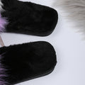 Export amazon new arrival imitation fox raccoon raccoon fur slippers cotton slippers fur fur slippers flats flip flops